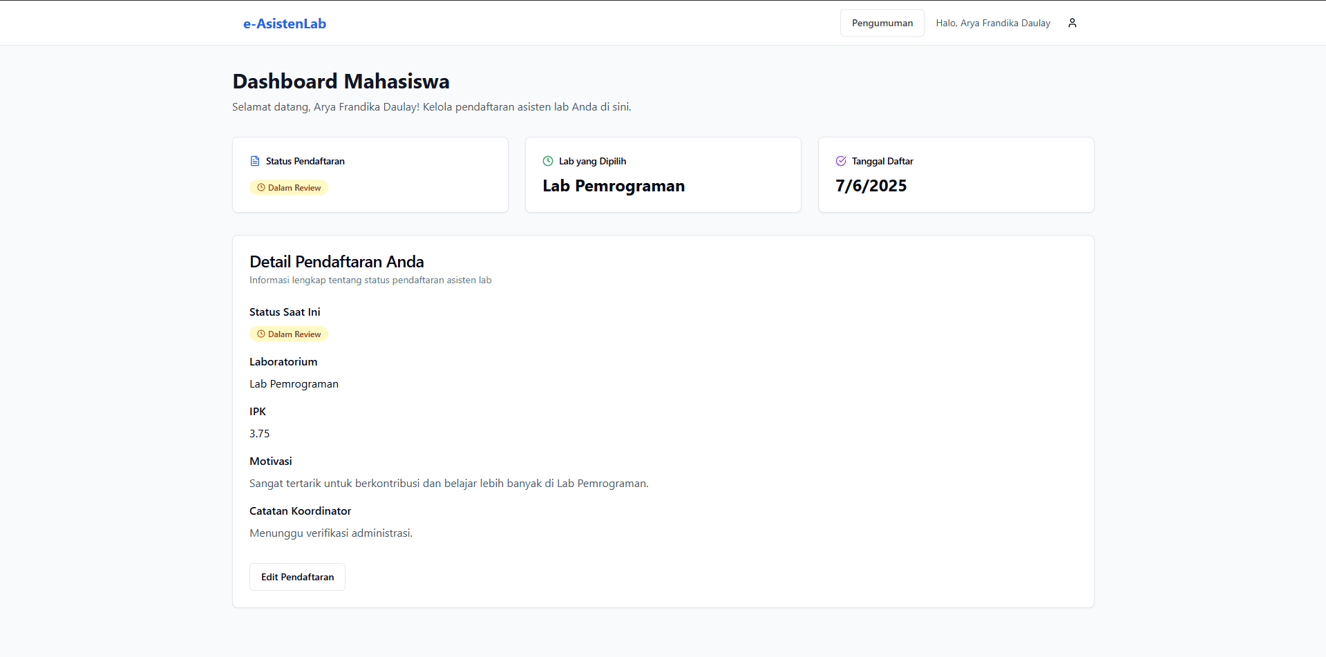 e-AsistenLab – Laboratory Assistant Information System thumbnail 5